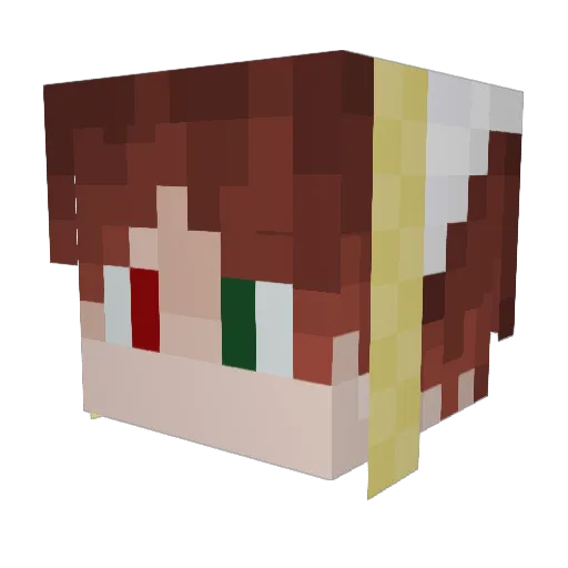 ExtraLone Minecraft avatar head, 3D render