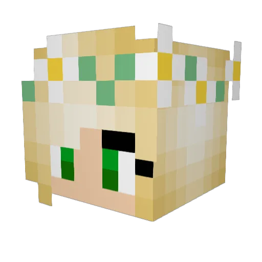 ExtraMC1 Minecraft avatar head, 3D render