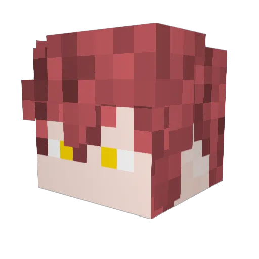 ExtraShells Minecraft avatar head, 3D render