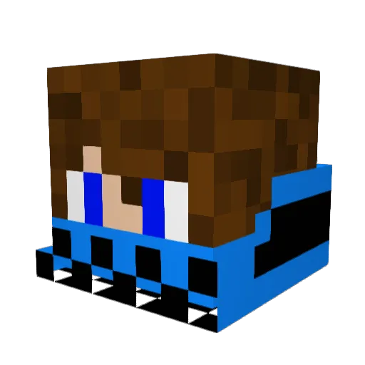 ExtraVenom Minecraft avatar head, 3D render