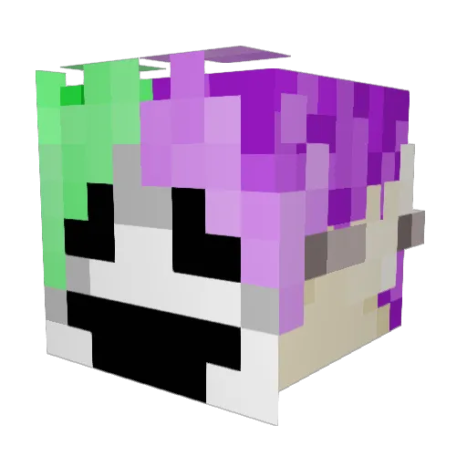 Extra_IceCream Minecraft avatar head, 3D render