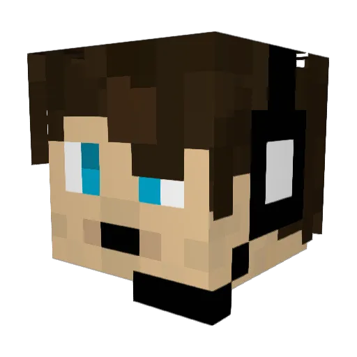 Extractz33 Minecraft avatar head, 3D render