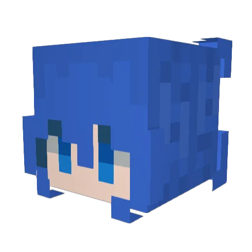 Extraordinary6 Minecraft avatar head, 3D render
