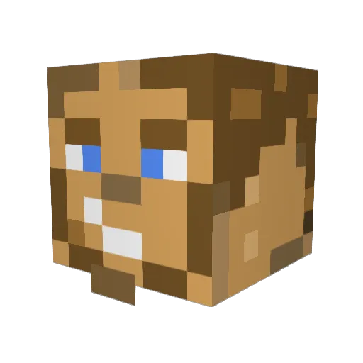 ExtraphHD Minecraft avatar head, 3D render
