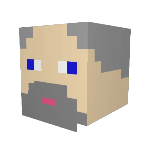 Extrazt Minecraft avatar head, 3D render