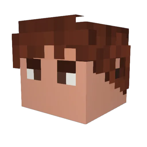 ExtremeAlpaca Minecraft avatar head, 3D render