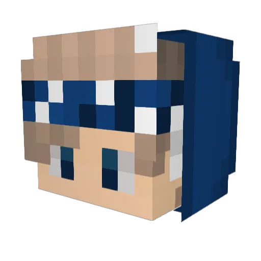 ExtremeGamez Minecraft avatar head, 3D render
