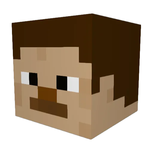 ExtremeGhamer Minecraft avatar head, 3D render
