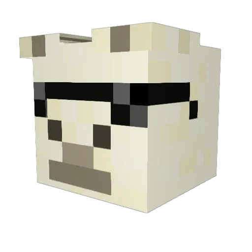 ExtremeLlama Minecraft avatar head, 3D render