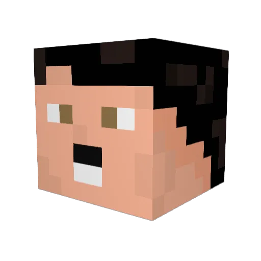 ExtremeWarrior33 Minecraft avatar head, 3D render