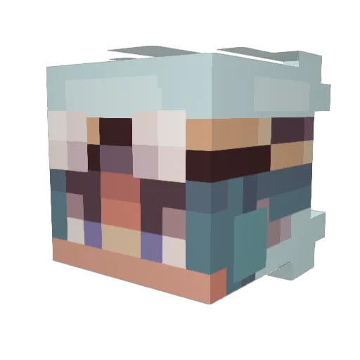 Extreme_Cav Minecraft avatar head, 3D render