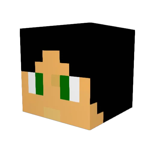Extreme_Heat Minecraft avatar head, 3D render