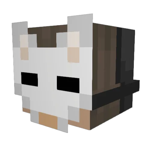 Extreme_rat Minecraft avatar head, 3D render