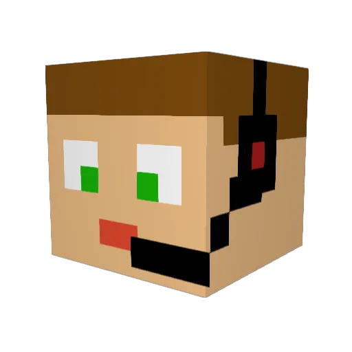 Extremegamerxd Minecraft avatar head, 3D render