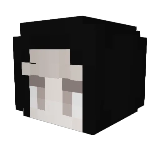 Extremely Minecraft avatar head, 3D render