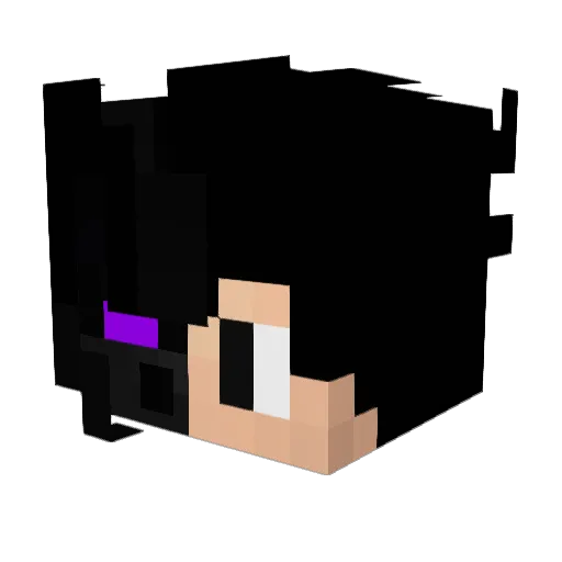 Extremexoff Minecraft avatar head, 3D render