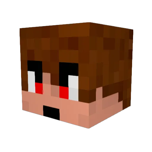 Extremi Minecraft avatar head, 3D render