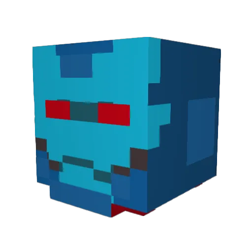 Extremis_ Minecraft avatar head, 3D render