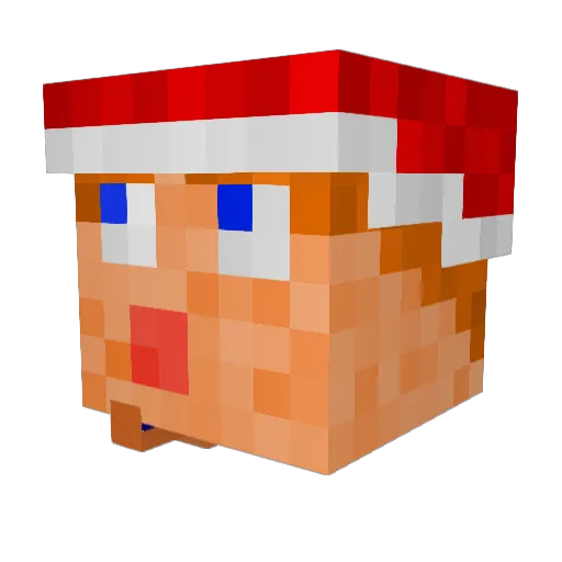 Extrol Minecraft avatar head, 3D render