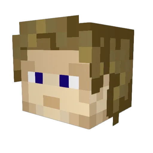 Extropy_ Minecraft avatar head, 3D render