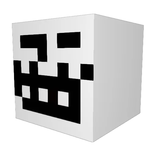 Exuberance Minecraft avatar head, 3D render