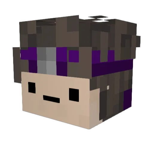 Exuluity Minecraft avatar head, 3D render