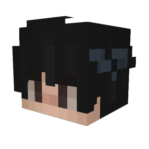 Exura Minecraft avatar head, 3D render