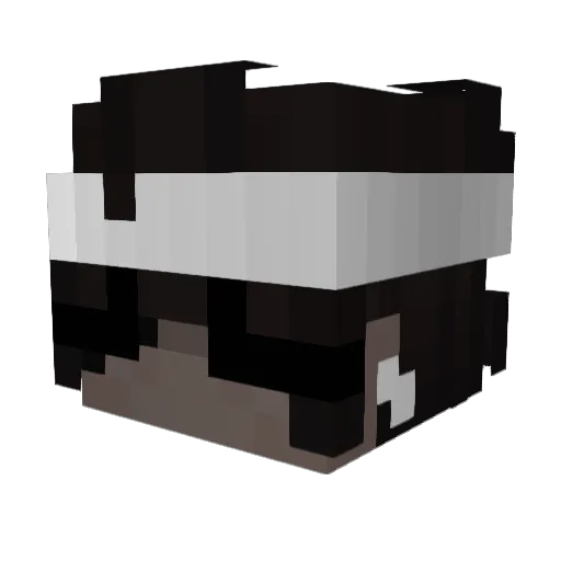Exurbs Minecraft avatar head, 3D render