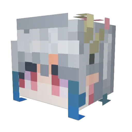 Exusiai_59 Minecraft avatar head, 3D render