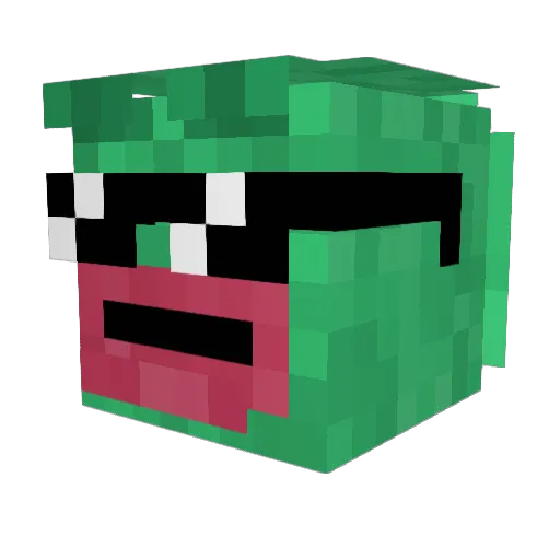 Exvey_LOL Minecraft avatar head, 3D render