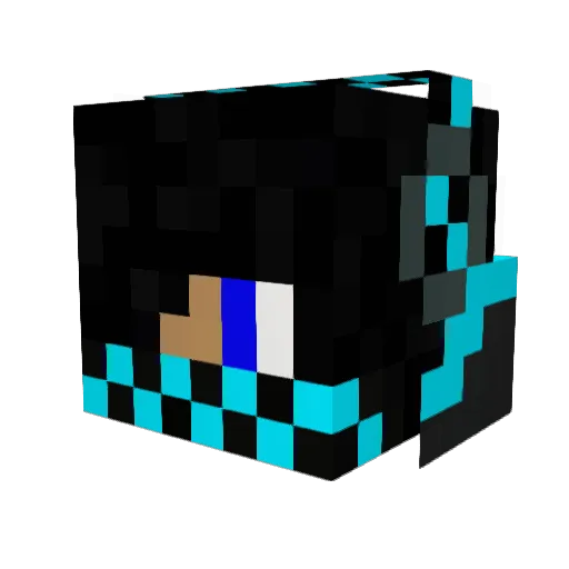 Exvinion Minecraft avatar head, 3D render