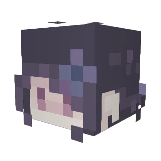 Exvua Minecraft avatar head, 3D render