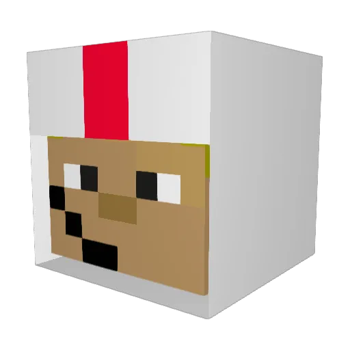 Exxxl Minecraft avatar head, 3D render