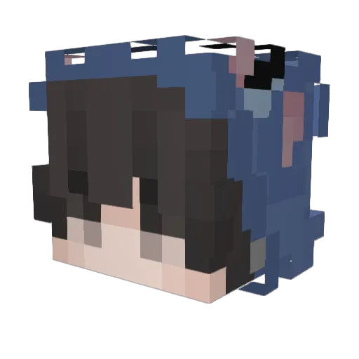 Exxyyy Minecraft avatar head, 3D render