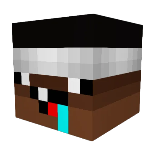 Exyztense Minecraft avatar head, 3D render