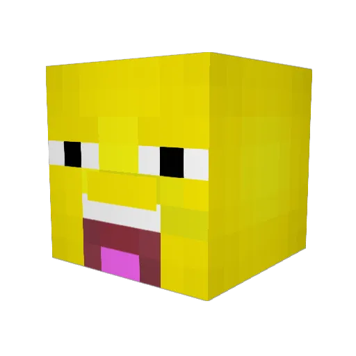 Exzin Minecraft avatar head, 3D render
