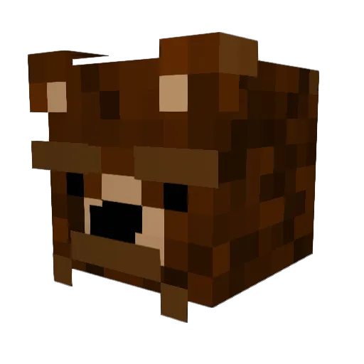 Exzita Minecraft avatar head, 3D render
