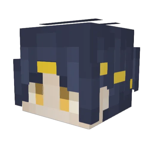Exzon Minecraft avatar head, 3D render