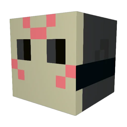 Exzt1 Minecraft avatar head, 3D render