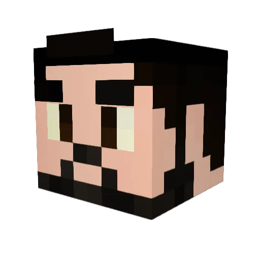 ExztraLarge Minecraft avatar head, 3D render