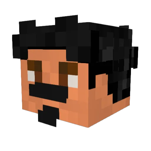 EyMaxey Minecraft avatar head, 3D render