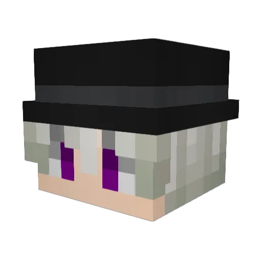 Eyaannlie Minecraft avatar head, 3D render