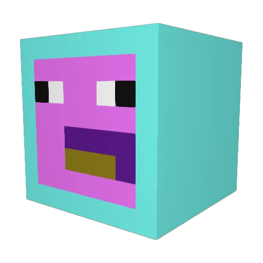 EyalMadrid Minecraft avatar head, 3D render
