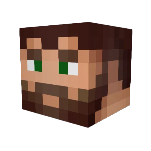 EybMC Minecraft avatar head, 3D render