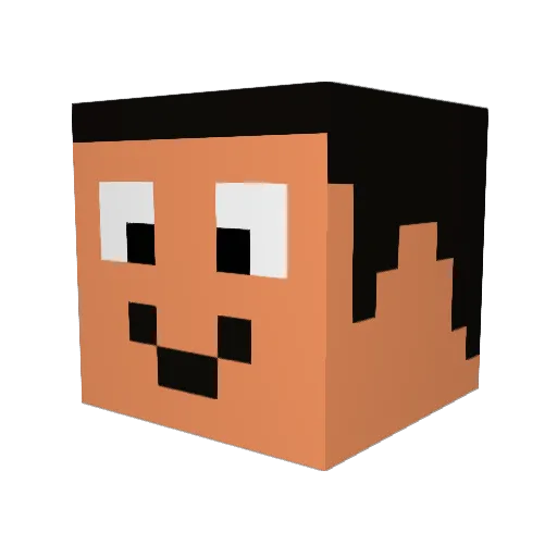 Eydeng Minecraft avatar head, 3D render
