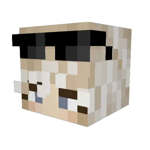 Eye5py Minecraft avatar head, 3D render
