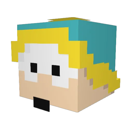 EyeCcold Minecraft avatar head, 3D render
