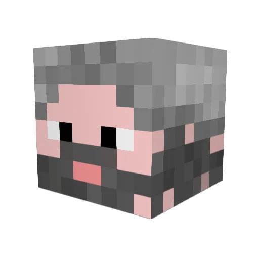 EyeGamer Minecraft avatar head, 3D render