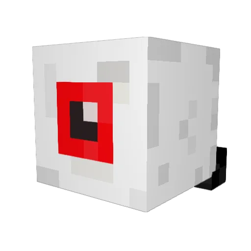 EyeM0tif Minecraft avatar head, 3D render