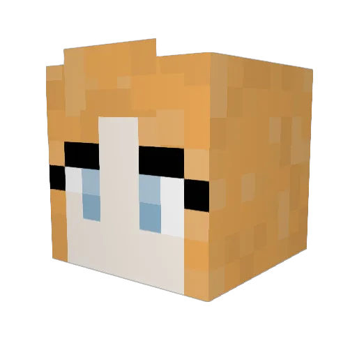 EyeOpeningArc Minecraft avatar head, 3D render